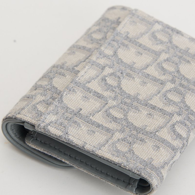 DIOR saddle 馬鞍短夾/灰老花-9