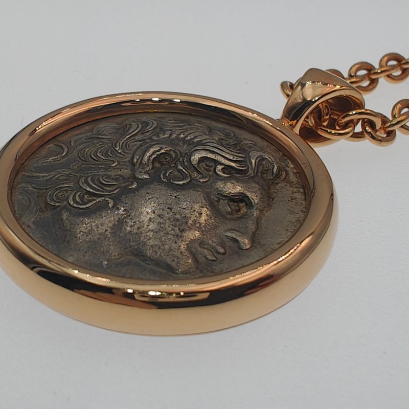 Bvlgari 寶格麗 18K 玫瑰金 Monete 古幣項鍊-3