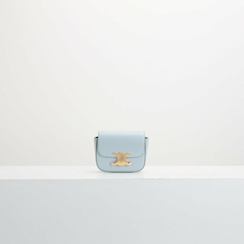 二手Celine mini凱旋門小包/冰川藍