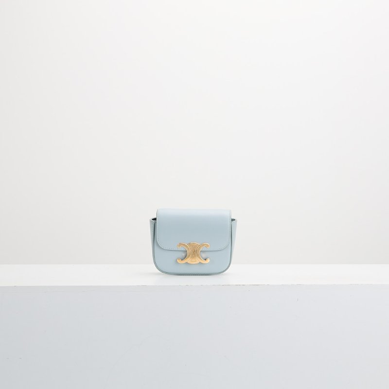 二手Celine mini凱旋門小包/冰川藍-0