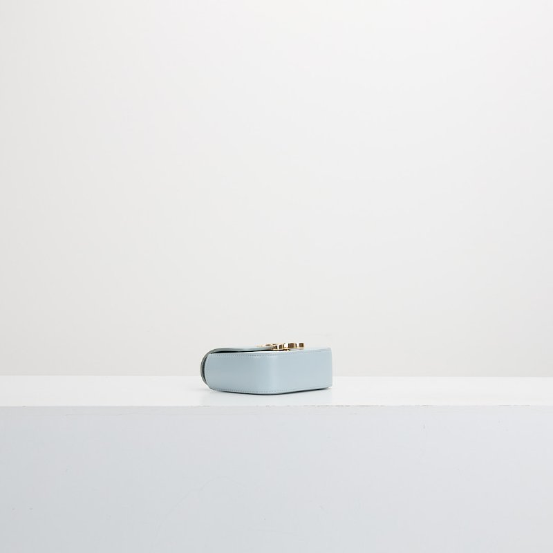 二手Celine mini凱旋門小包/冰川藍-3