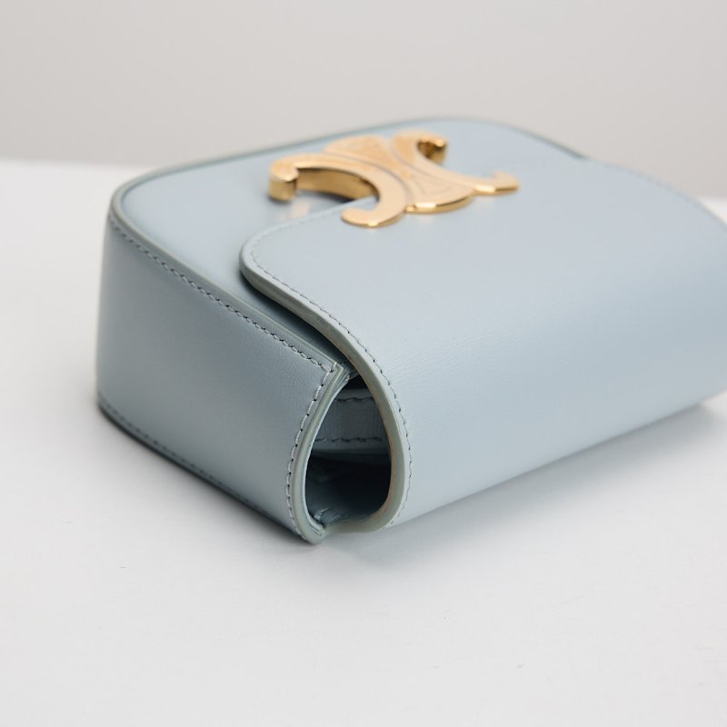 二手Celine mini凱旋門小包/冰川藍-12