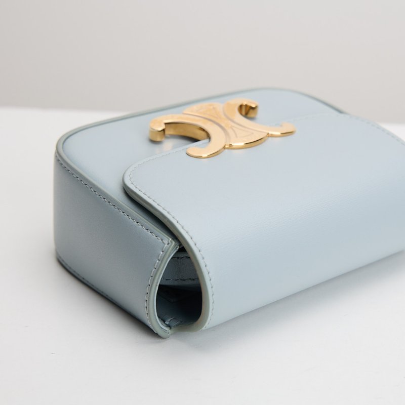 二手Celine mini凱旋門小包/冰川藍-13