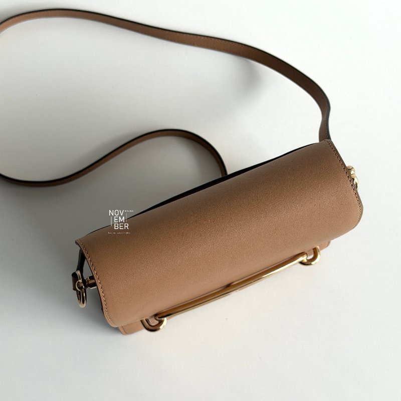 99新🆕 Hermès 愛馬仕 mini Roulis 奶茶色金釦-4