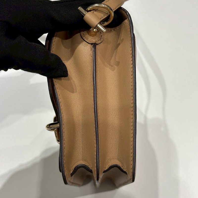 99新🆕 Hermès 愛馬仕 mini Roulis 奶茶色金釦-7