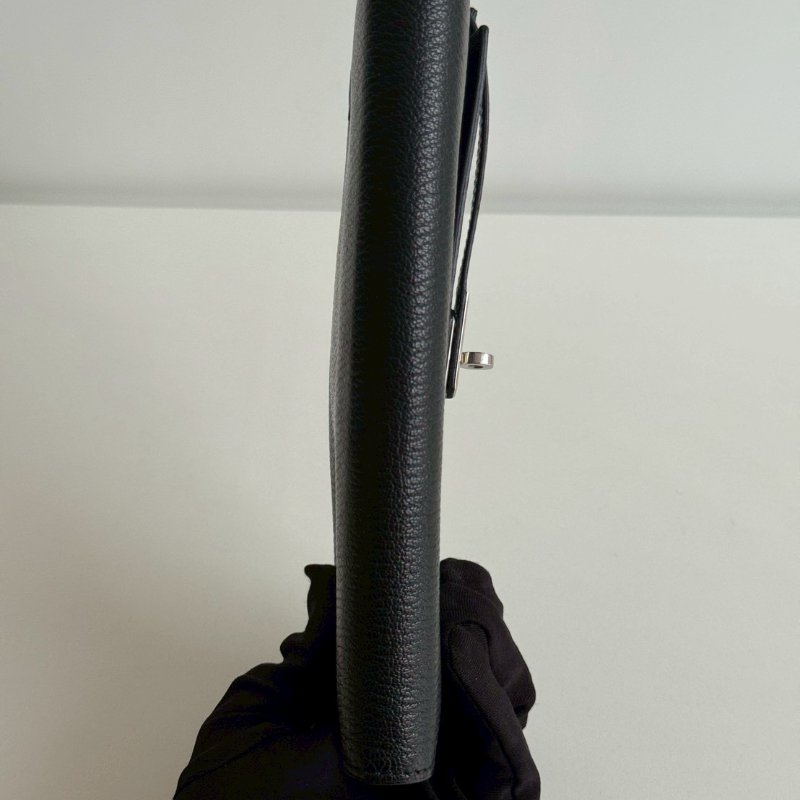 99新🆕 Hermès 愛馬仕 Kelly長夾 黑色銀釦-11