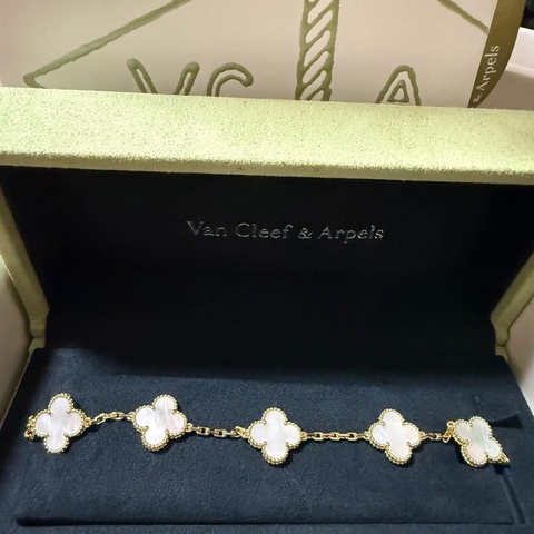 VCA黃k白五花手鍊