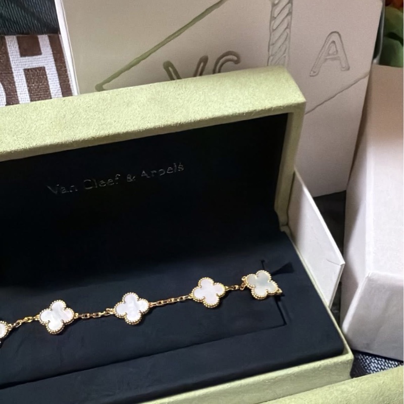 VCA黃k白五花手鍊-1