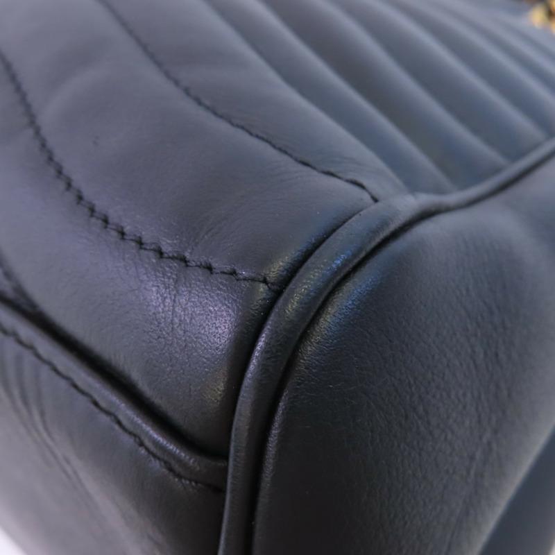 LOUIS VUITTON 牛皮皮革New Wave金扣鏈帶肩背袋-9