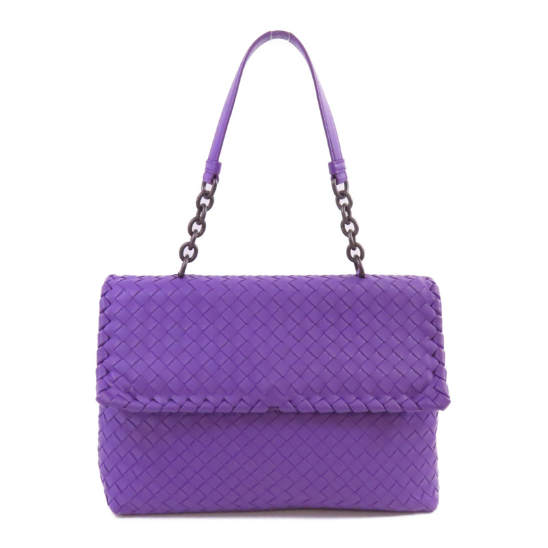 BOTTEGA VENETA 織紋皮革Olimpia鏈帶手挽袋-0