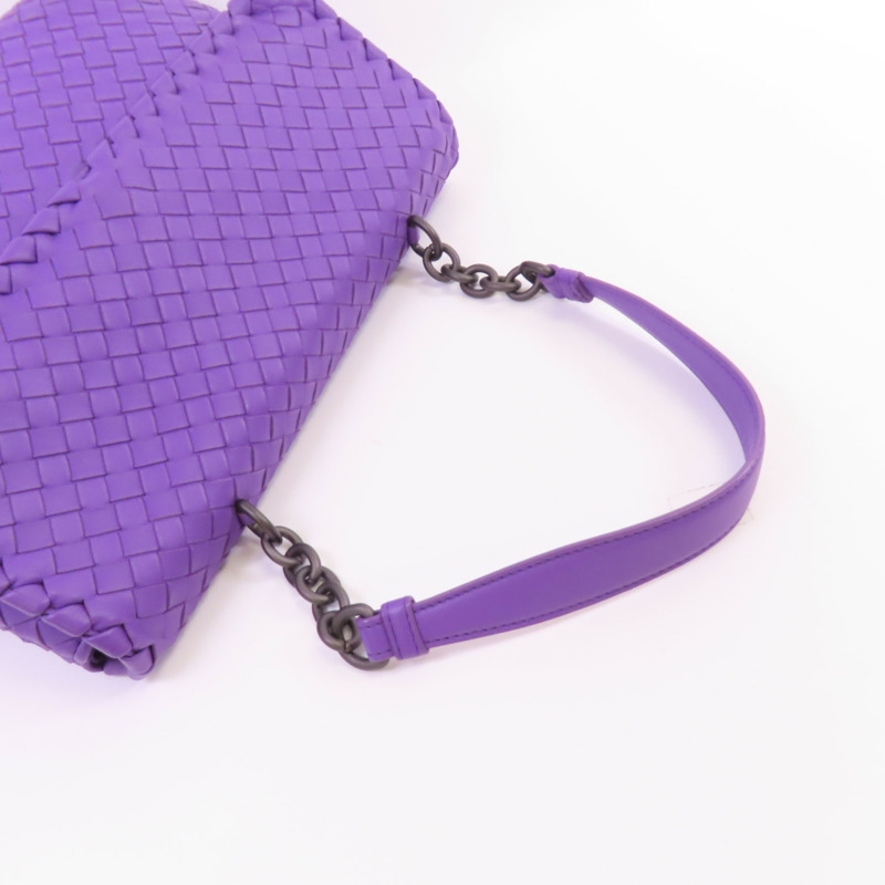BOTTEGA VENETA 織紋皮革Olimpia鏈帶手挽袋-4