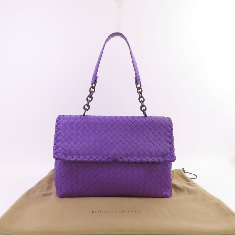 BOTTEGA VENETA 織紋皮革Olimpia鏈帶手挽袋-15
