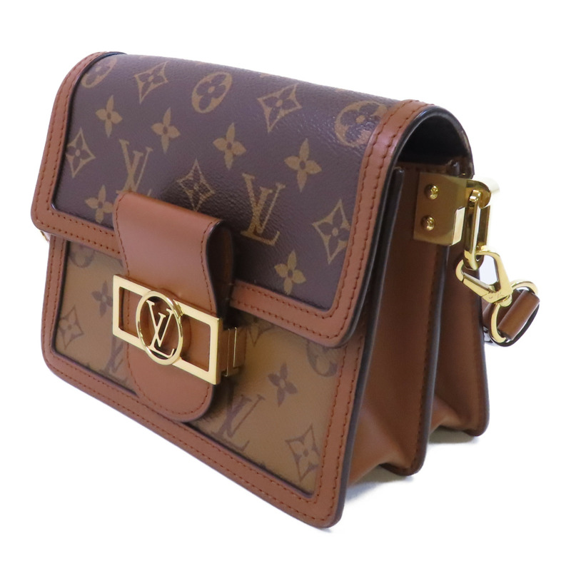 LOUIS VUITTON Monogram Reverse Mini Dauphine金扣肩背袋-2