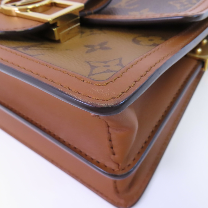 LOUIS VUITTON Monogram Reverse Mini Dauphine金扣肩背袋-6