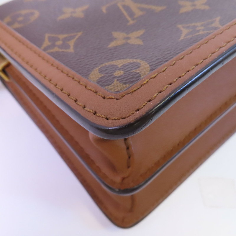 LOUIS VUITTON Monogram Reverse Mini Dauphine金扣肩背袋-7