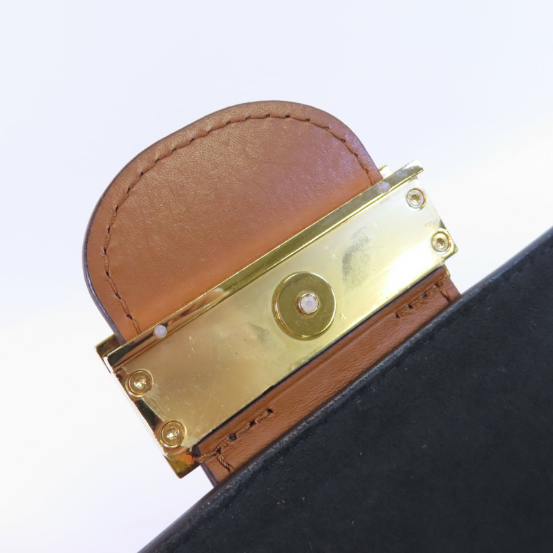 LOUIS VUITTON Monogram Reverse Mini Dauphine金扣肩背袋-10