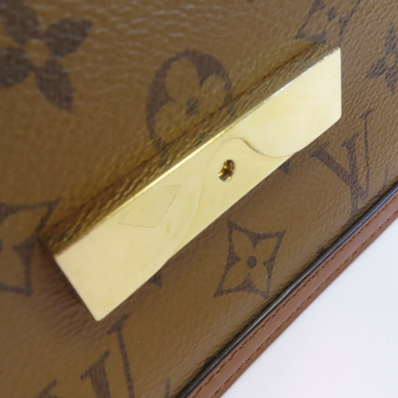 LOUIS VUITTON Monogram Reverse Mini Dauphine金扣肩背袋-12