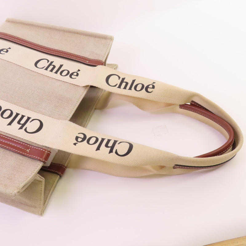 Chloe 帆布Woody Tote Bag肩背袋-4
