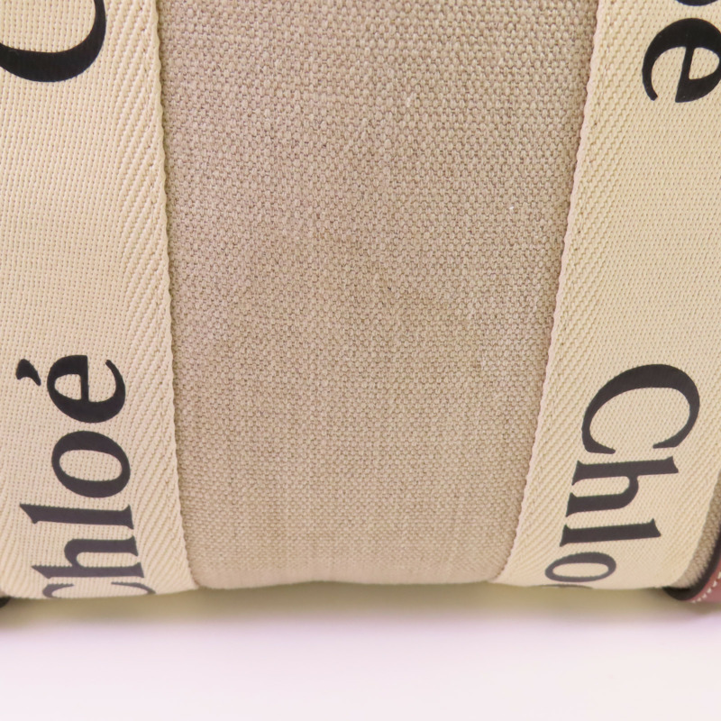 Chloe 帆布Woody Tote Bag肩背袋-13