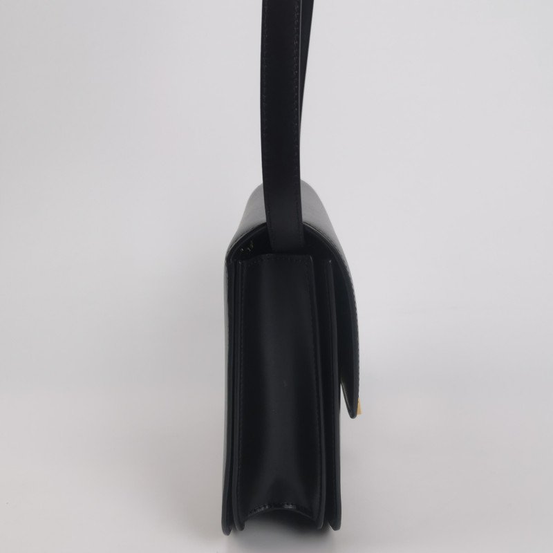 Celine Classic Box豆腐包中號牛皮純色按壓式鎖扣斜挎包單肩包-3