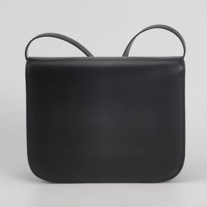 Celine Classic Box豆腐包中號牛皮純色按壓式鎖扣斜挎包單肩包-4