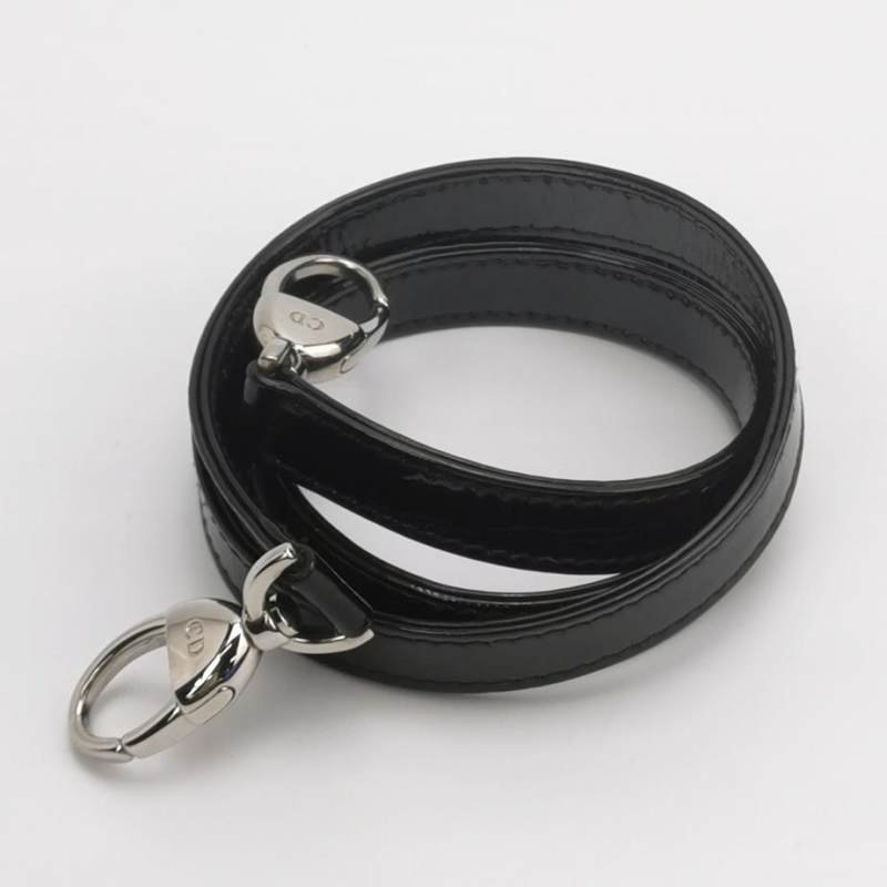 Dior Lady Dior戴妃包大號漆皮藤格紋字母Logo吊飾斜挎包單肩包-8