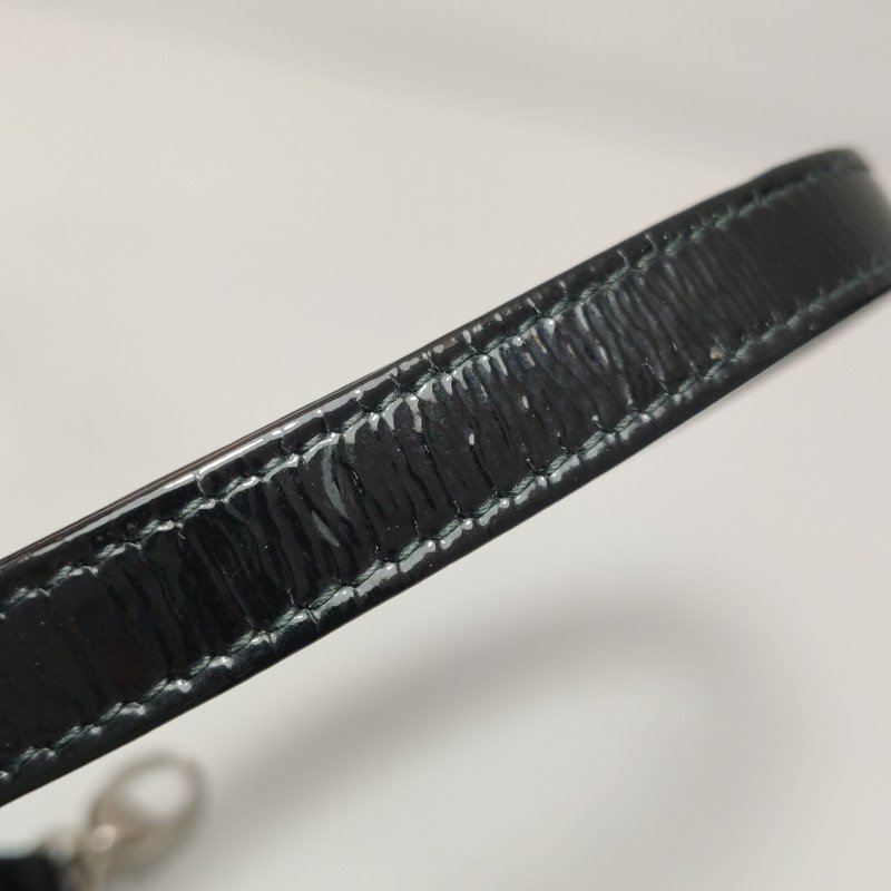 Dior Lady Dior戴妃包大號漆皮藤格紋字母Logo吊飾斜挎包單肩包-11