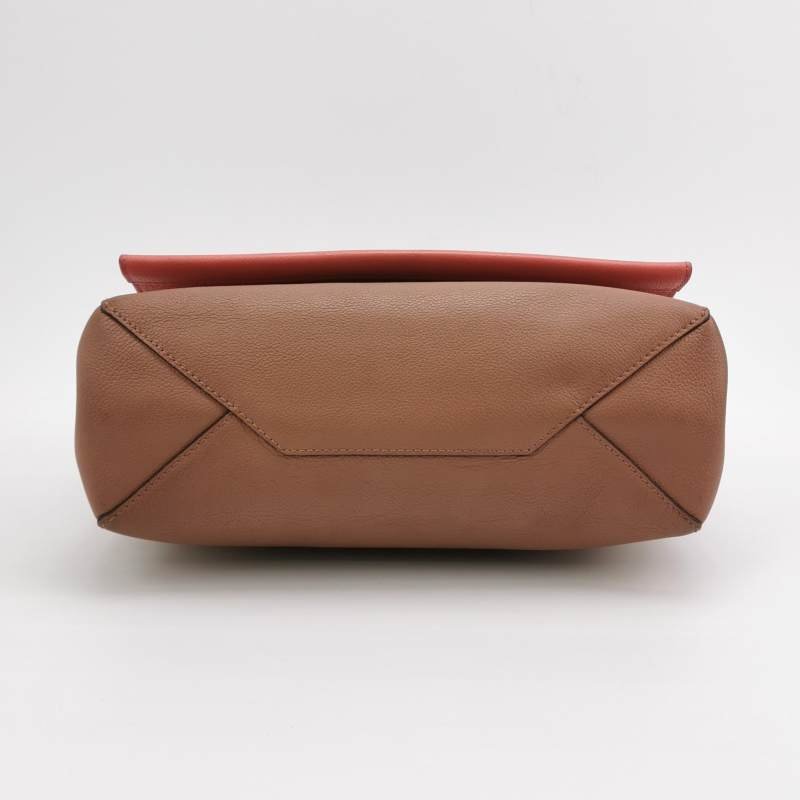 Louis Vuitton(LV)Lockme牛皮撞色LV轉鎖斜挎包單肩包-5