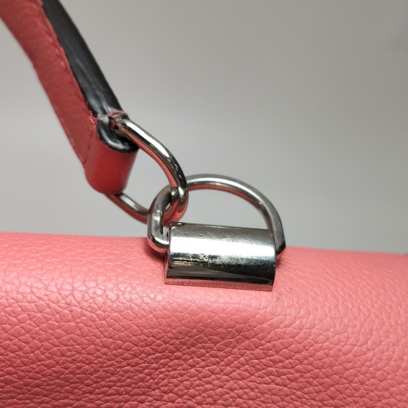 Louis Vuitton(LV)Lockme牛皮撞色LV轉鎖斜挎包單肩包-13