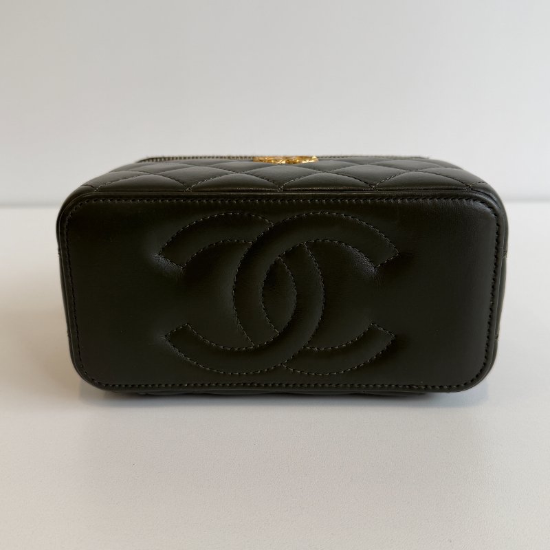 95新💚 Chanel 香奈兒 橄欖綠金柱長盒子-10