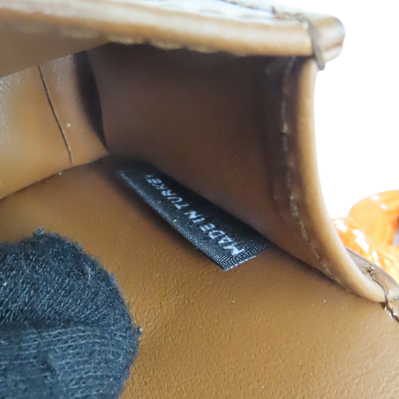 棕色 橘色 牛皮 mini 耳機包 吊飾【MIU MIU 繆繆】-5