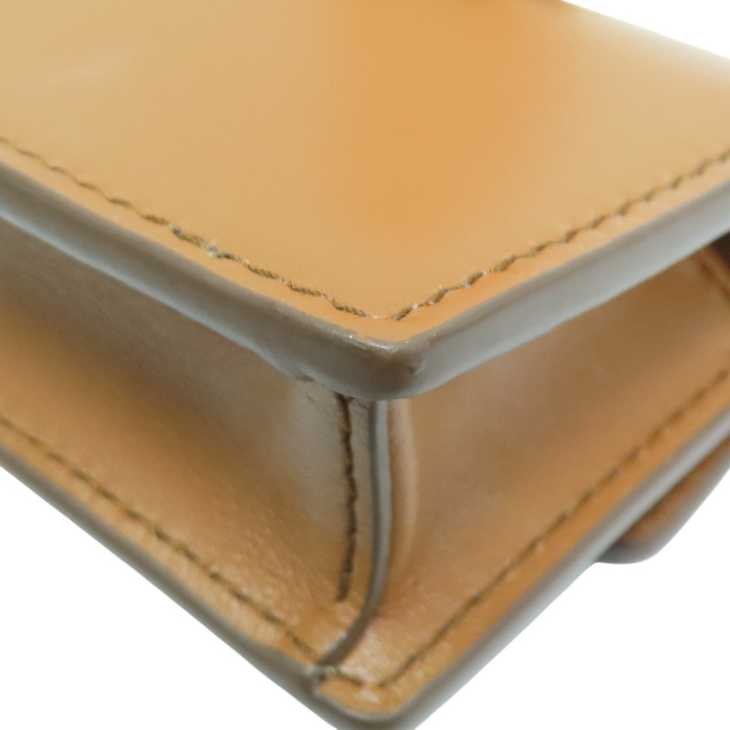 棕色 橘色 牛皮 mini 耳機包 吊飾【MIU MIU 繆繆】-12