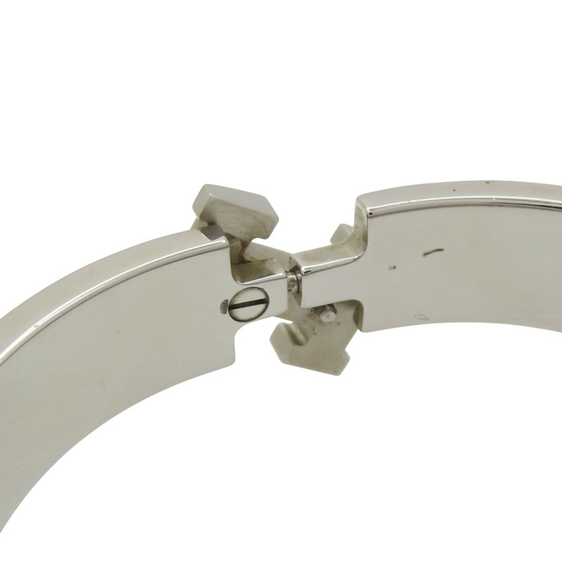 橘色琺瑯 銀色鍍金 Clic H 手環 口Q刻【HERMES 愛馬仕】 H700001F-5