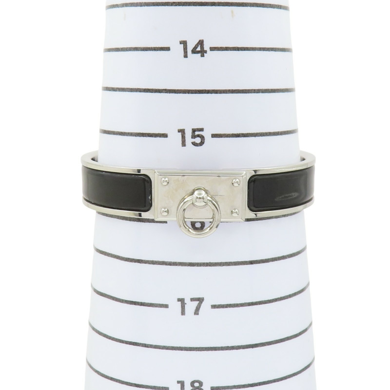 黑色琺瑯 銀色鍍金 Clic Anneau 手環【HERMES 愛馬仕】-7