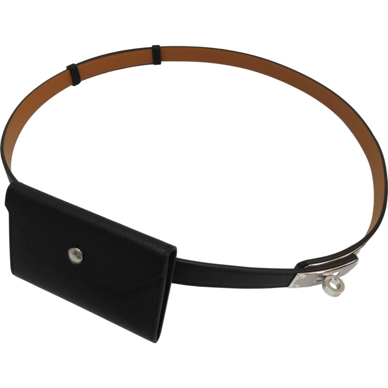 黑色 Epsom牛皮 Kelly Pocket 18 皮帶 H081120CC K刻【HERMES 愛馬仕】 H081120CC-1