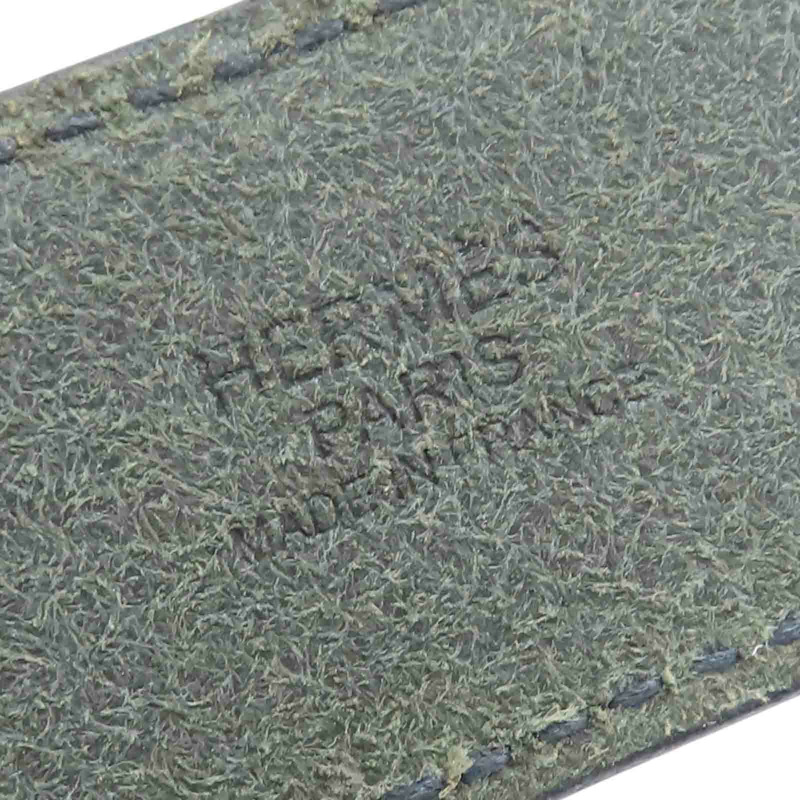 黑色牛皮 Etriviere 皮帶 口N刻【HERMES 愛馬仕】-2
