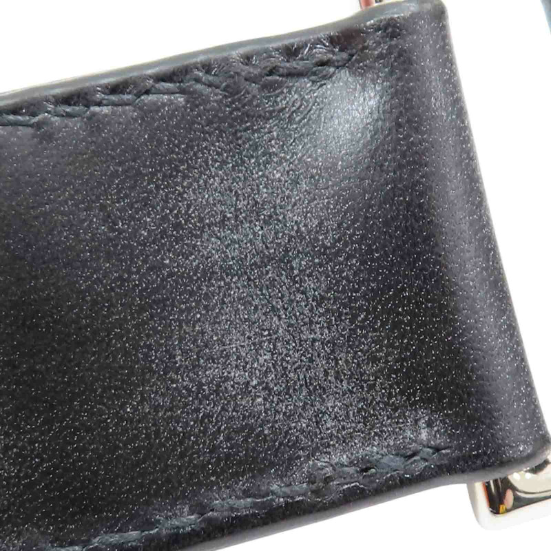 黑色牛皮 Etriviere 皮帶 口N刻【HERMES 愛馬仕】-7