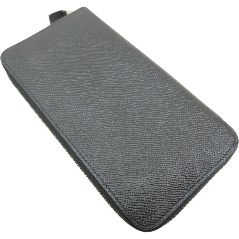 黑色 Epsom牛皮 Azap Long 拉鍊 長夾 T刻【HERMES 愛馬仕】-3