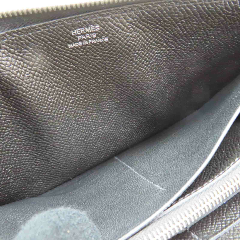 黑色 Epsom牛皮 Azap Long 拉鍊 長夾 T刻【HERMES 愛馬仕】-5