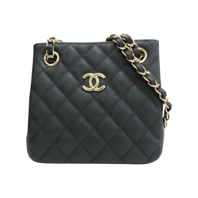 黑色 粒面牛皮 水桶包 肩背包 AS3176【CHANEL 香奈兒】 AS3176-0