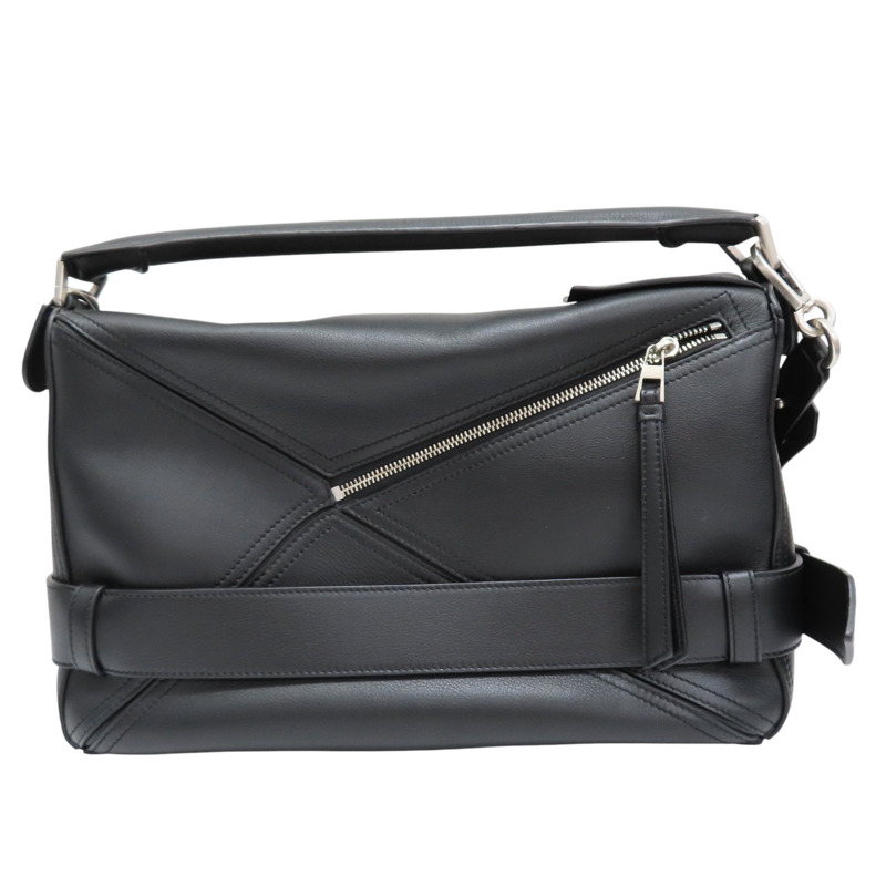 黑色 牛皮 肩背包【LOEWE 羅威】 B510BP1X01-1