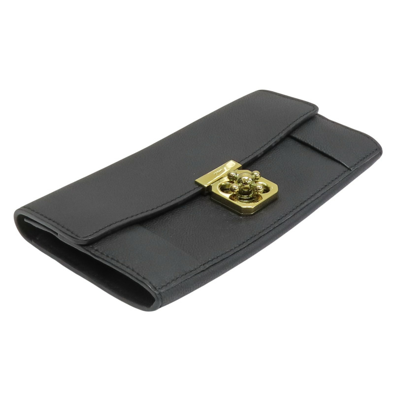 黑色 牛皮 兩折長夾 【Chloe 克羅伊】-2