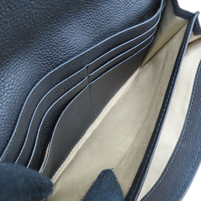 黑色 牛皮 兩折長夾 【Chloe 克羅伊】-6