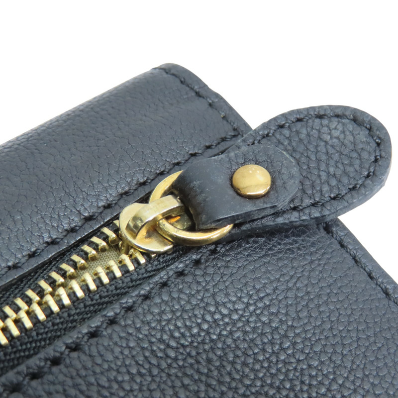 黑色 牛皮 兩折長夾 【Chloe 克羅伊】-12