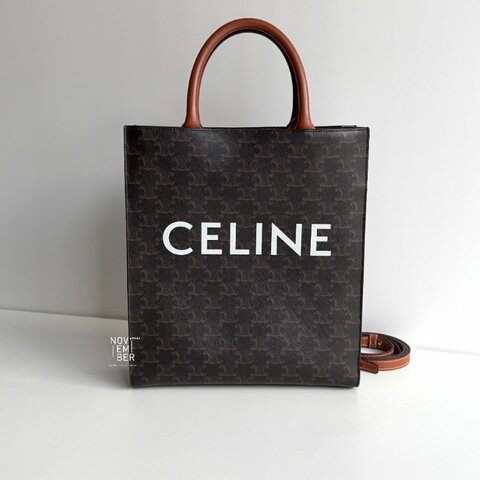 閒置新🙌🏻 Celine 瑟琳 Vertical Cabas 老花托特包 大號