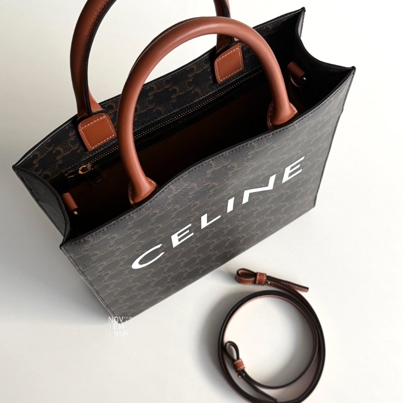 閒置新🙌🏻 Celine 瑟琳 Vertical Cabas 老花托特包 大號-1