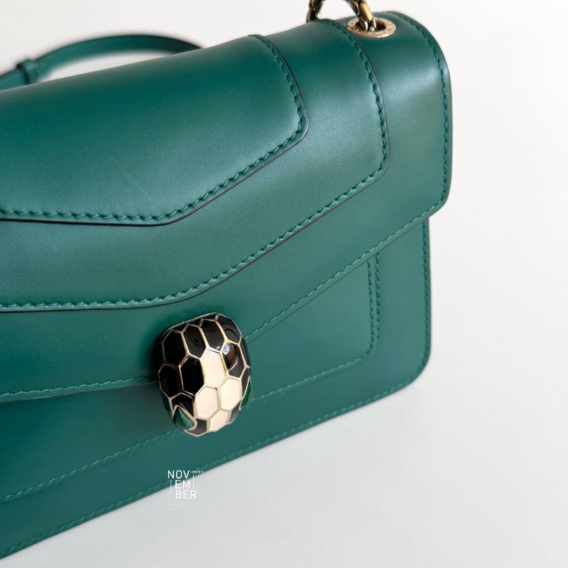 閒置新🙌🏻 Bvlgari 寶格麗 Serpenti Forever 斜揹包 綠-1