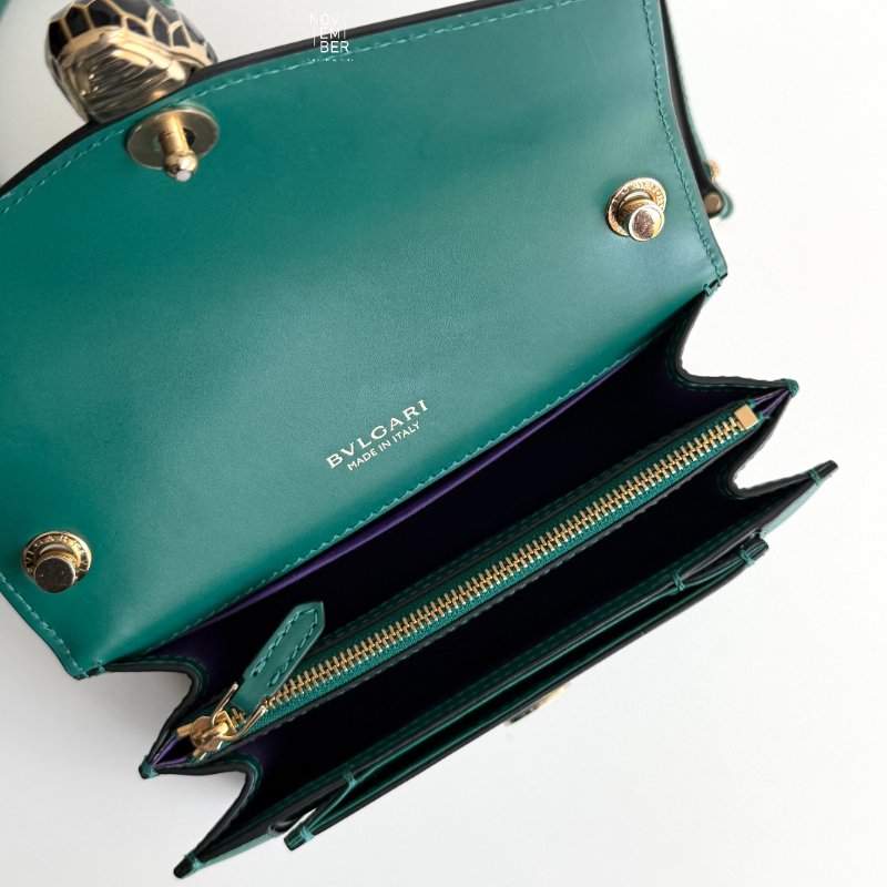 閒置新🙌🏻 Bvlgari 寶格麗 Serpenti Forever 斜揹包 綠-2