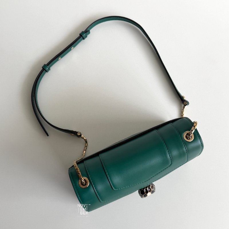 閒置新🙌🏻 Bvlgari 寶格麗 Serpenti Forever 斜揹包 綠-4