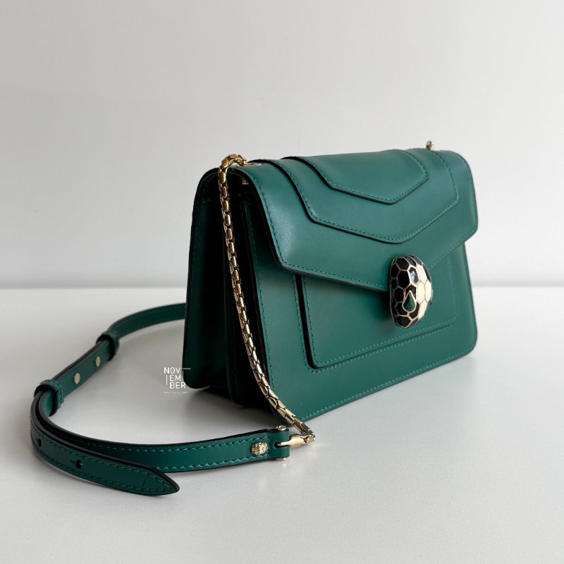 閒置新🙌🏻 Bvlgari 寶格麗 Serpenti Forever 斜揹包 綠-5